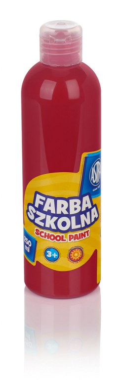 Farby szkolne Astra 250 ml - czerwona ciemna Farby szkolne Astra 250 ml - czerwona ciemna - obrazek 1