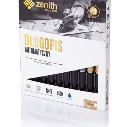 Długopis automatyczny 0,8 mm ZENITH 7 METALLIC mix kolorów - 10 szt. box