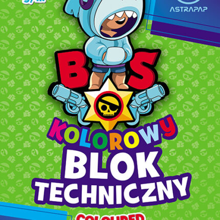 Blok kolorowy barwiony w masie ASTRAPAP A4 170g 10 ark "Pixel&Unicorn"