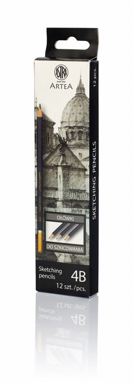 Ołówek do szkicowania 4B Astra Artea - box 12 sztuk Ołówek do szkicowania 4B Astra Artea - box 12 sztuk - obrazek 1