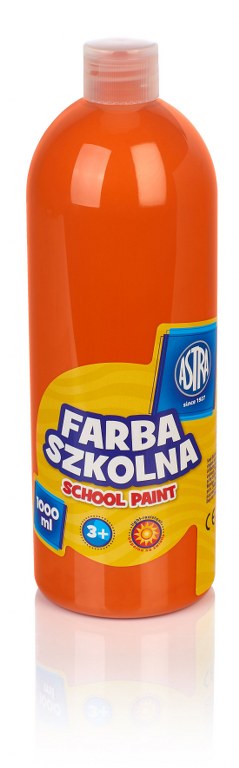 Farba szkolna Astra 1000 ml - pomarańczowa Farba szkolna Astra 1000 ml - pomarańczowa - obrazek 1