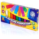 Plastelina Astra kwadratowa 12 kolorów
