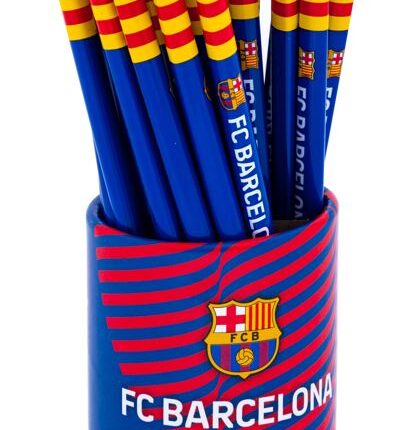 Ołówki grafitowe trójkątne HB z gumką FC Barcelona - 36 szt. drum