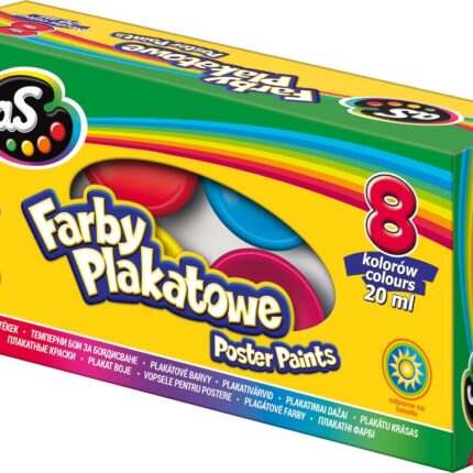 Farby plakatowe AS 8 kol x 20 ml