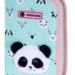 Piórnik pojedynczy dwuklapkowy bez wyposażenia ASTRABAG TEDDY PANDA, AC1