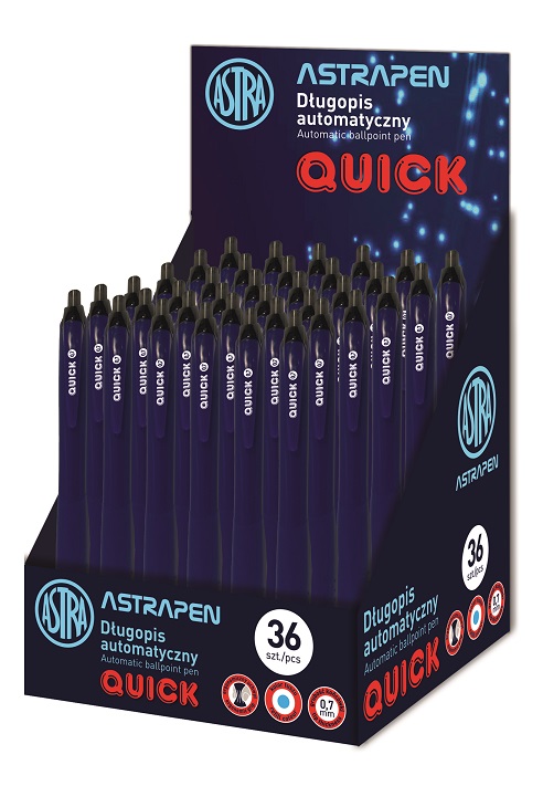 Długopis automatyczny Quick 0.7 mm Astra Pen, Długopis automatyczny Quick 0.7 mm Astra Pen, - obrazek 1