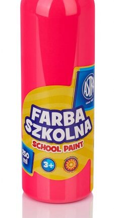 Farba szkolna Astra 250 ml - fluorescencyjna różowa