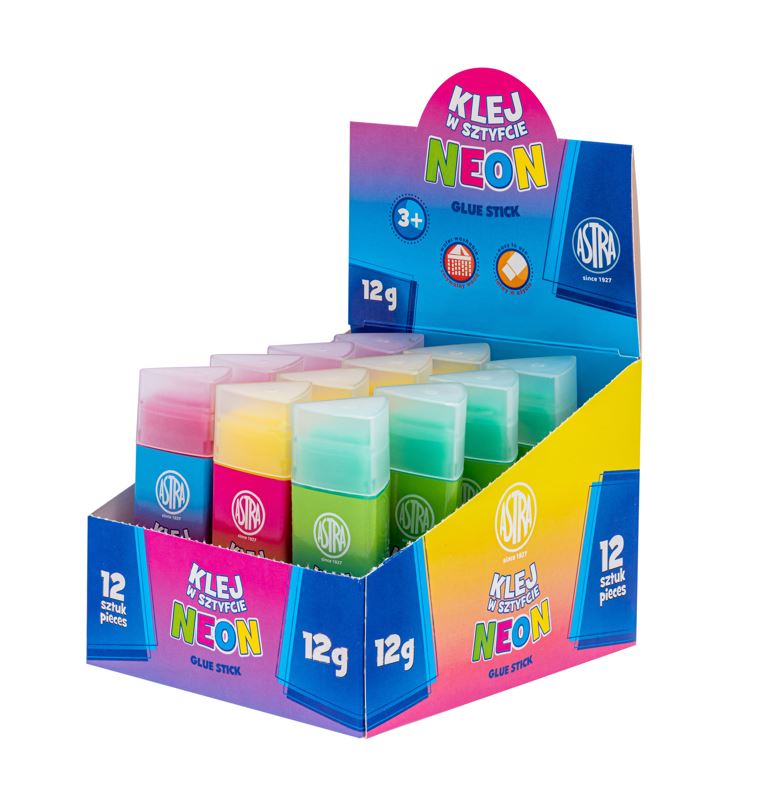 Klej w sztyfcie trójk. PVP ASTRA NEON 12 g Klej w sztyfcie trójk. PVP ASTRA NEON 12 g - obrazek 1