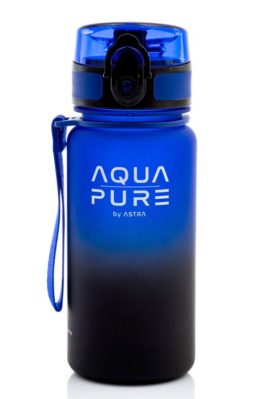 Bidon AQUA PURE by ASTRA 400 ml - blue/black Bidon AQUA PURE by ASTRA 400 ml - blue/black - obrazek 1