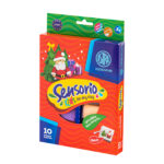 Lekka masa plastyczna Sensorio Kids - 10 kol. miks wzorów: Mikołaj, Bałwanek, Elf