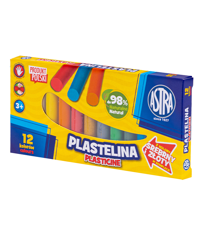 Plastelina Astra 12 kol (zlota, srebrna) Plastelina Astra 12 kol (zlota, srebrna) - obrazek 1