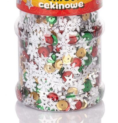 Confetti cekinowe kółka Creativo Astra 100g - mix świąteczny kolorów