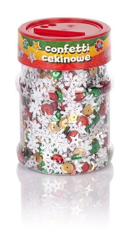 Confetti cekinowe kółka Creativo Astra 100g - mix świąteczny kolorów Confetti cekinowe kółka Creativo Astra 100g - mix świąteczny kolorów - obrazek 1