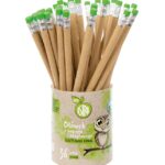 Ołówek grafitowy okrągły HB z papieru kraftowego z gumką ECO ASTRA - 36 szt. drum