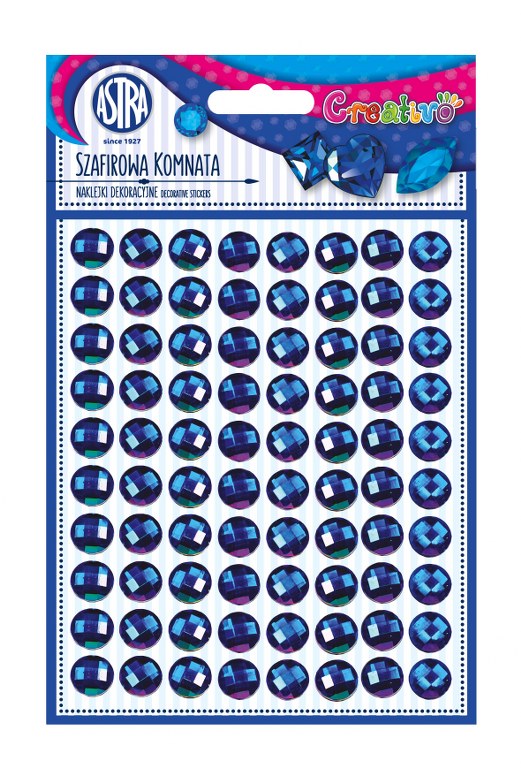Naklejki dekoracyjne Creativo Astra niebieskie 80 szt - Szafirowa komnata Naklejki dekoracyjne Creativo Astra niebieskie 80 szt - Szafirowa komnata - obrazek 1