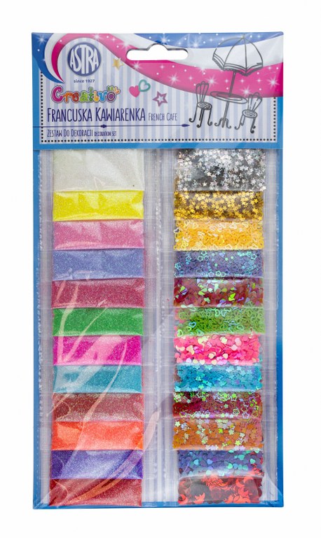 Zestaw do dekoracji Creativo "Francuska Kawiarenka" 24 szt x 2g Zestaw do dekoracji Creativo "Francuska Kawiarenka" 24 szt x 2g - obrazek 1