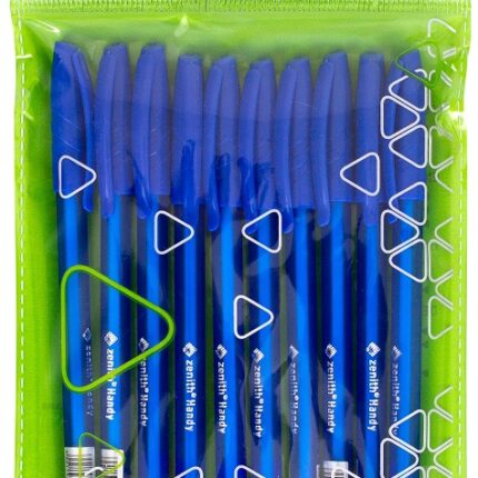 Długopis ze skuwką 0,7 mm ZENITH HANDY niebieski - 10 szt. opp bag