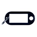 Zawieszki na klucze OFFICE PRODUCTS, 50x20mm, 10szt., czarne